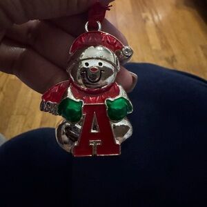 Monogram “A” Christmas Ornament